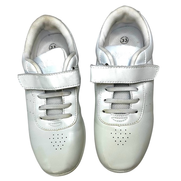 BAXINIER Girls White Cheerleading Dance Sneakers. Size EU 33 (U.S. size 1) - Picture 1 of 9